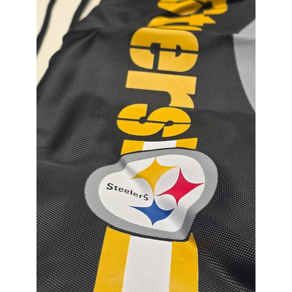 Pittsburgh Steelers Drawstring Cinch Bag Forever Collectibles Black NFL Gym Sack